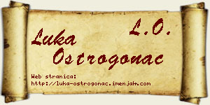 Luka Ostrogonac vizit kartica